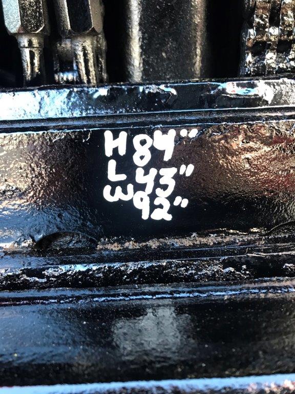 Yellow yale forklift with dimensions H84" L43" W92" for sale